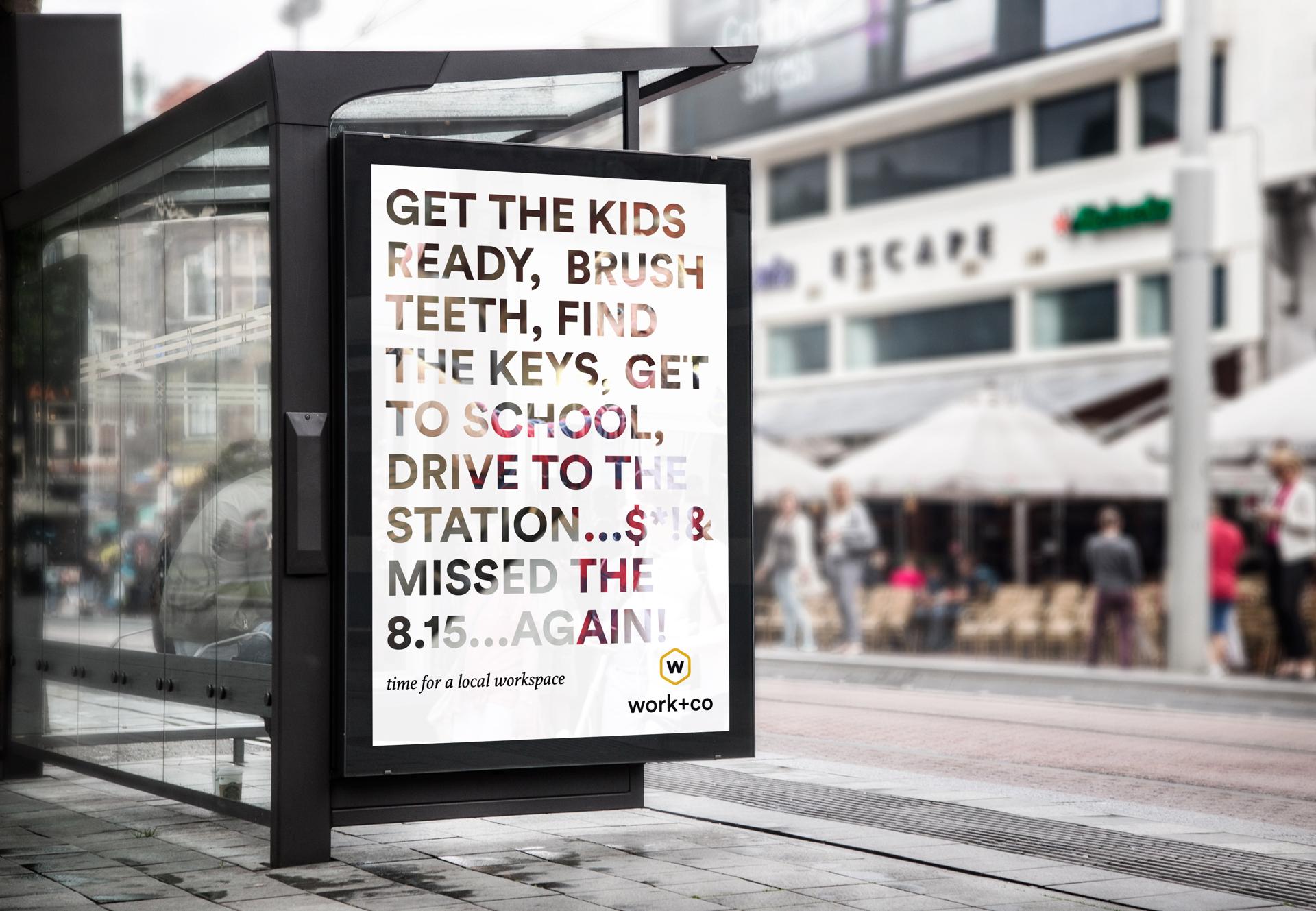 Brand in the wild — bus stop advertising